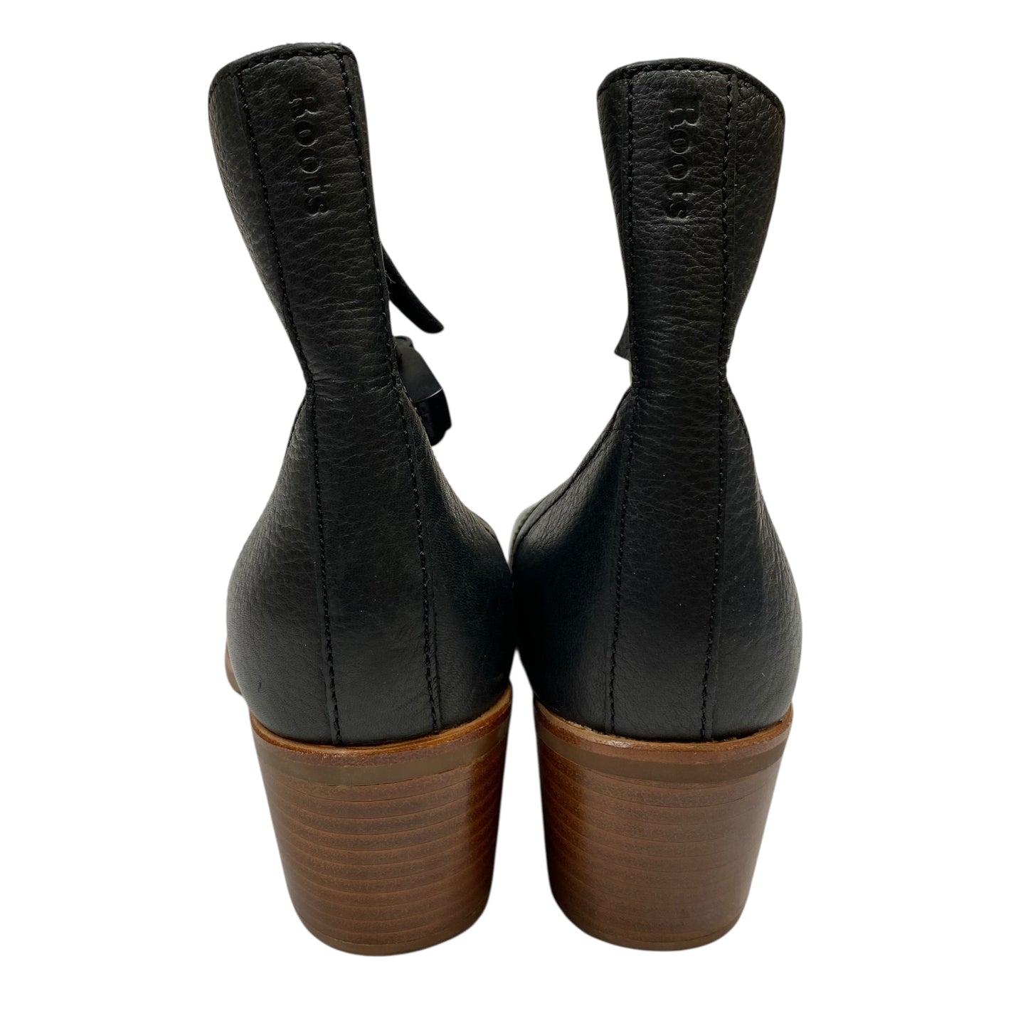 Boots Ankle Heels By Roots In Black, Size:9