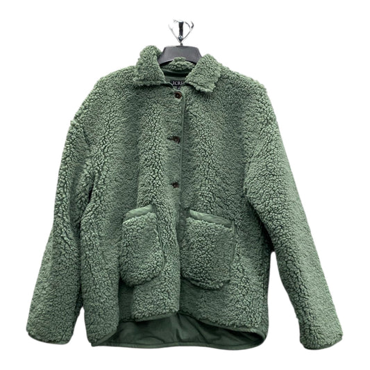 Jacket Faux Fur & Sherpa By J. Crew In Green, Size:Xl