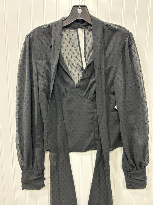 Blouse Ls By Lulus In Black, Size:S