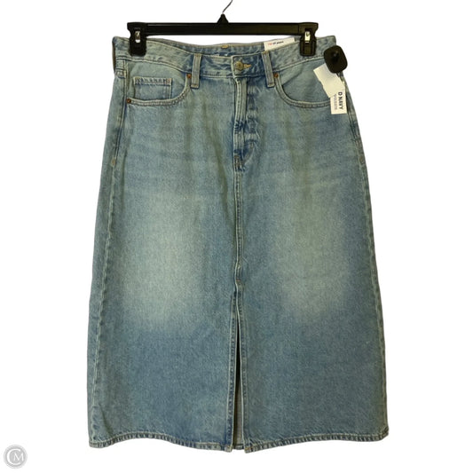 Skirt Midi By Old Navy In Blue Denim, Size: 12