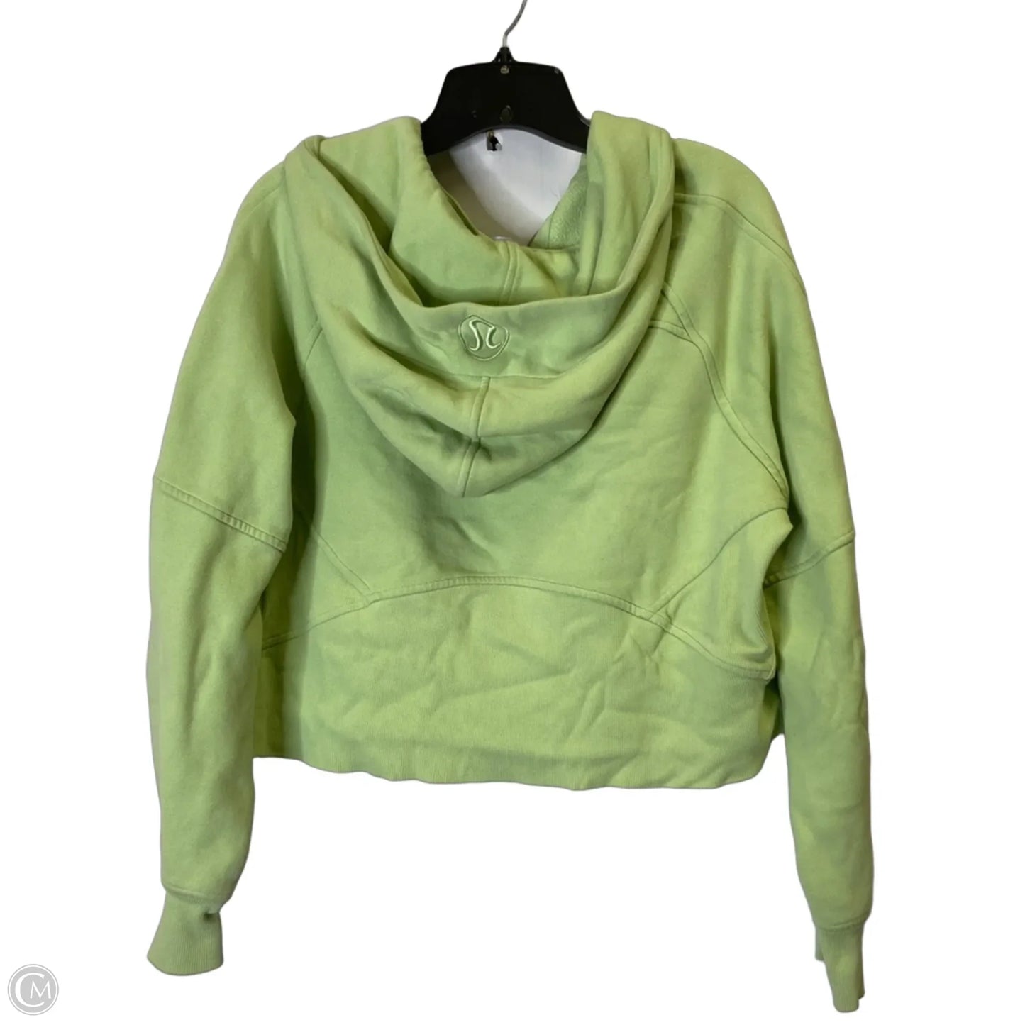 Athletic Sweatshirt Hoodie By Lululemon In Green, Size: M
