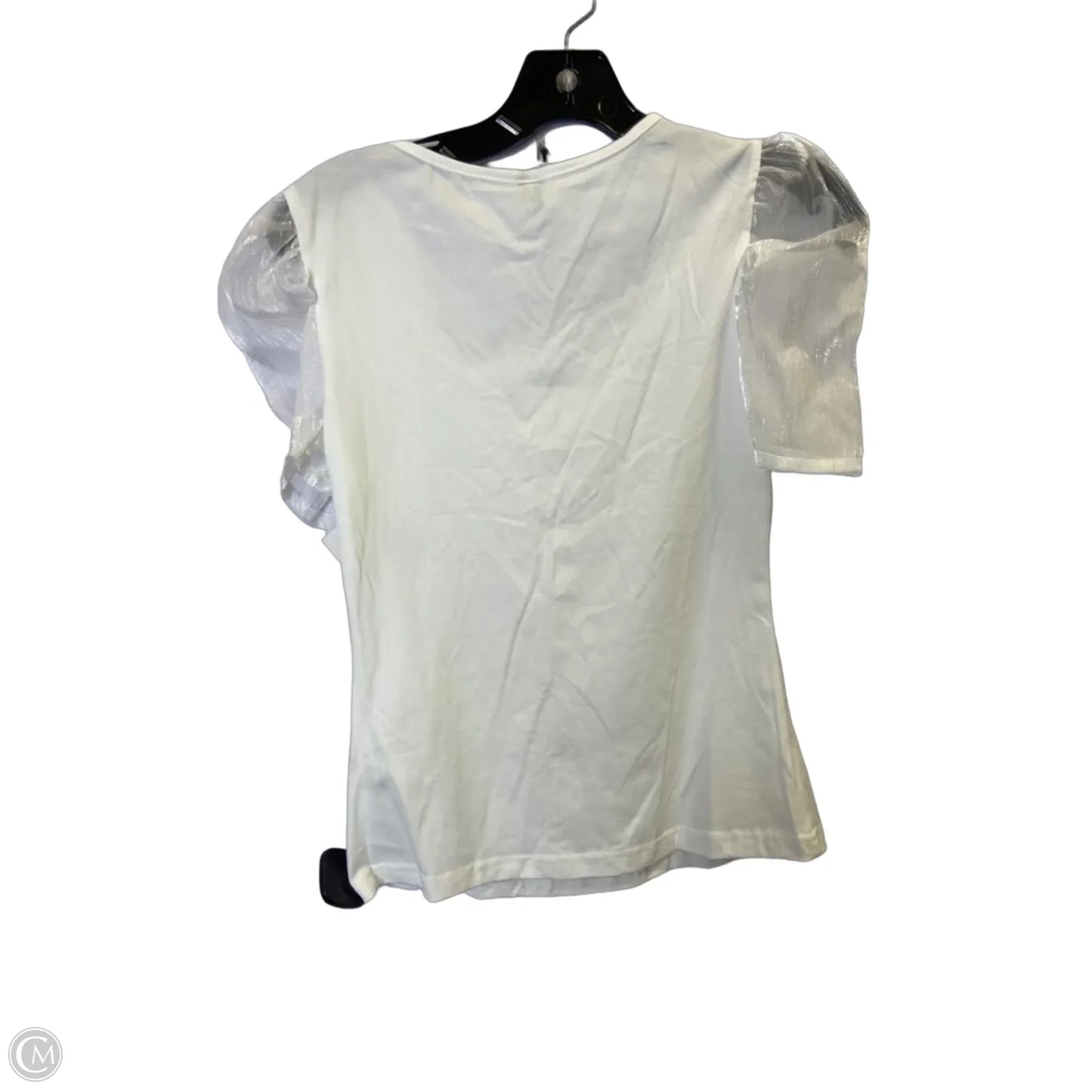 Top Short Sleeve By Shein In White, Size: 4