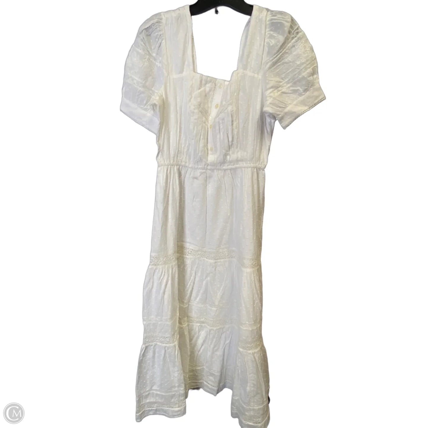 Dress Casual Midi By Loft In White, Size: S