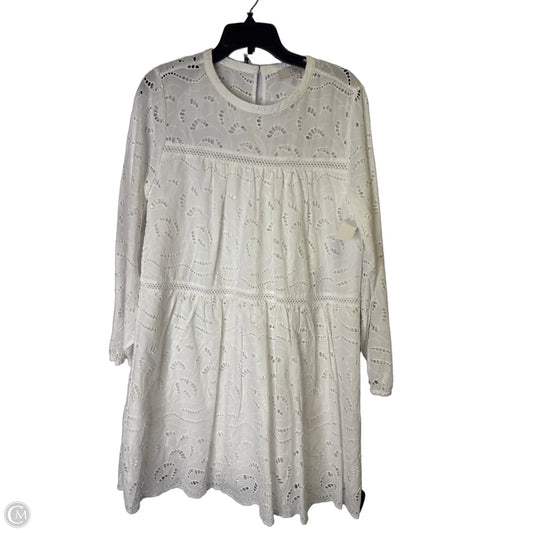 Dress Casual Midi By Loft In White, Size: M