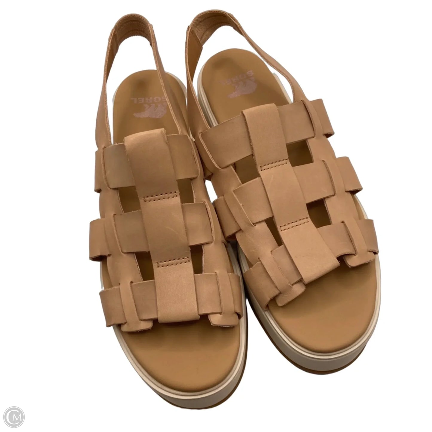 Sandals Heels Platform By Sorel In Cream, Size: 8.5