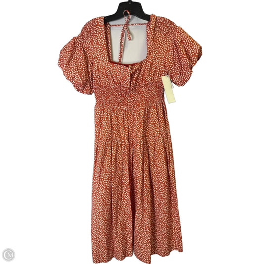 Dress Casual Midi By Anthropologie In Orange, Size: Xsp