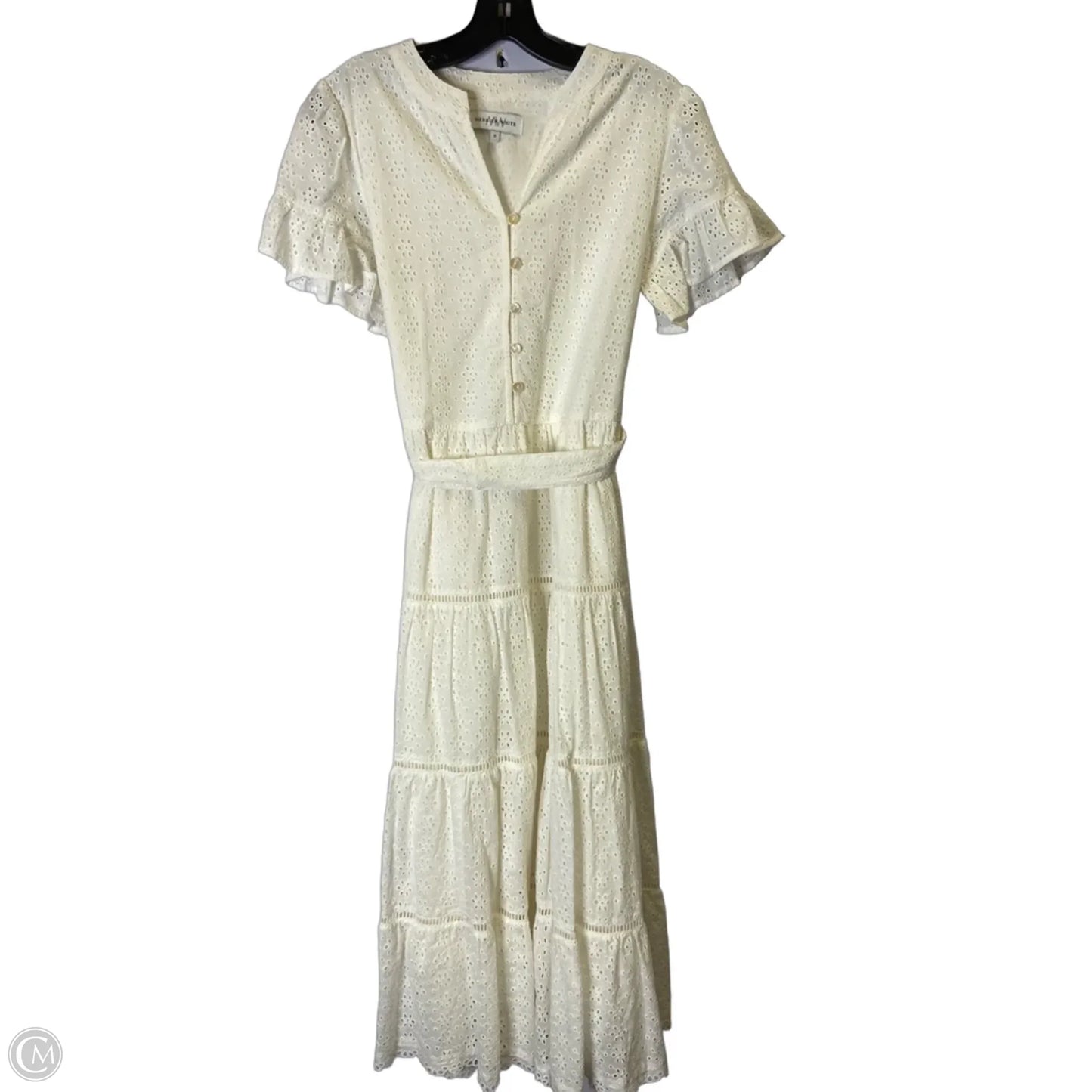 Dress Casual Midi By Cmc In White, Size: S
