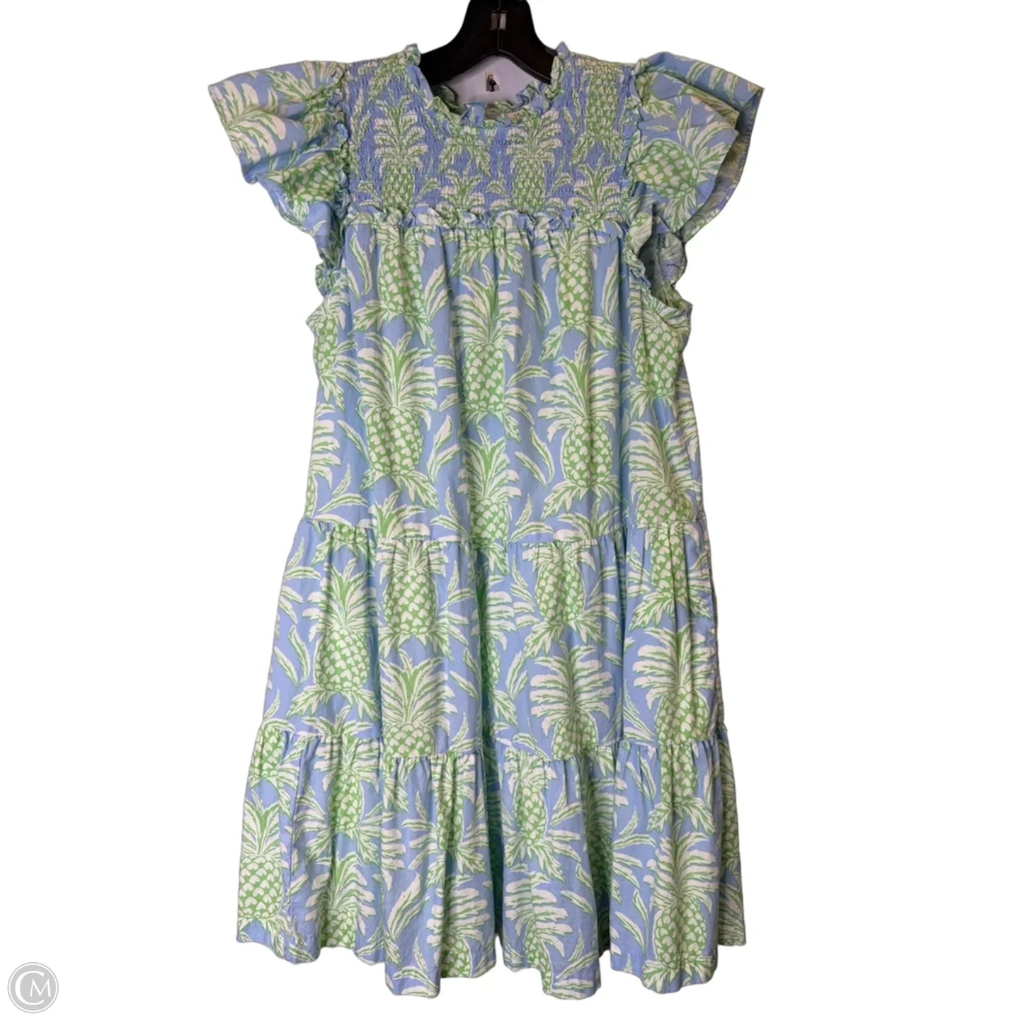 Dress Casual Short By Crown And Ivy In Blue & Green, Size: M