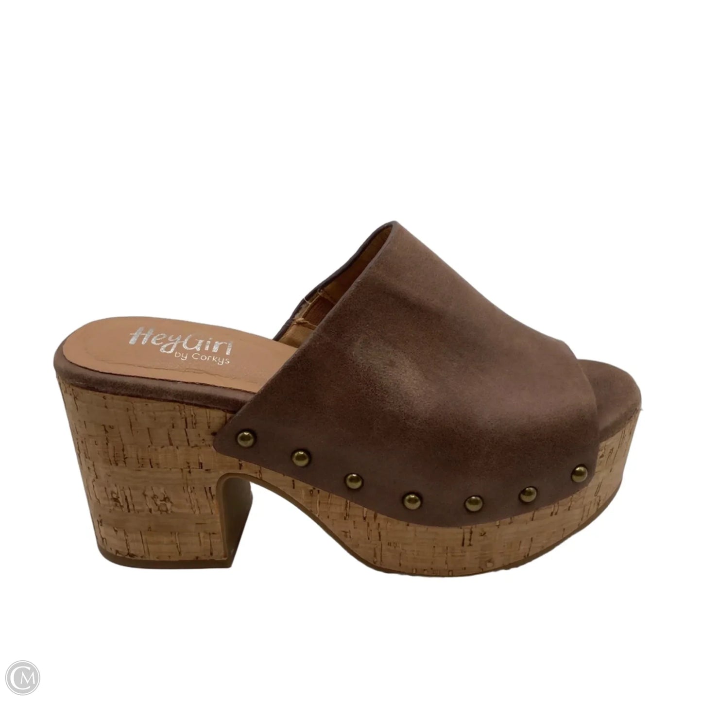 Shoes Heels Block By Corkys In Brown, Size: 8