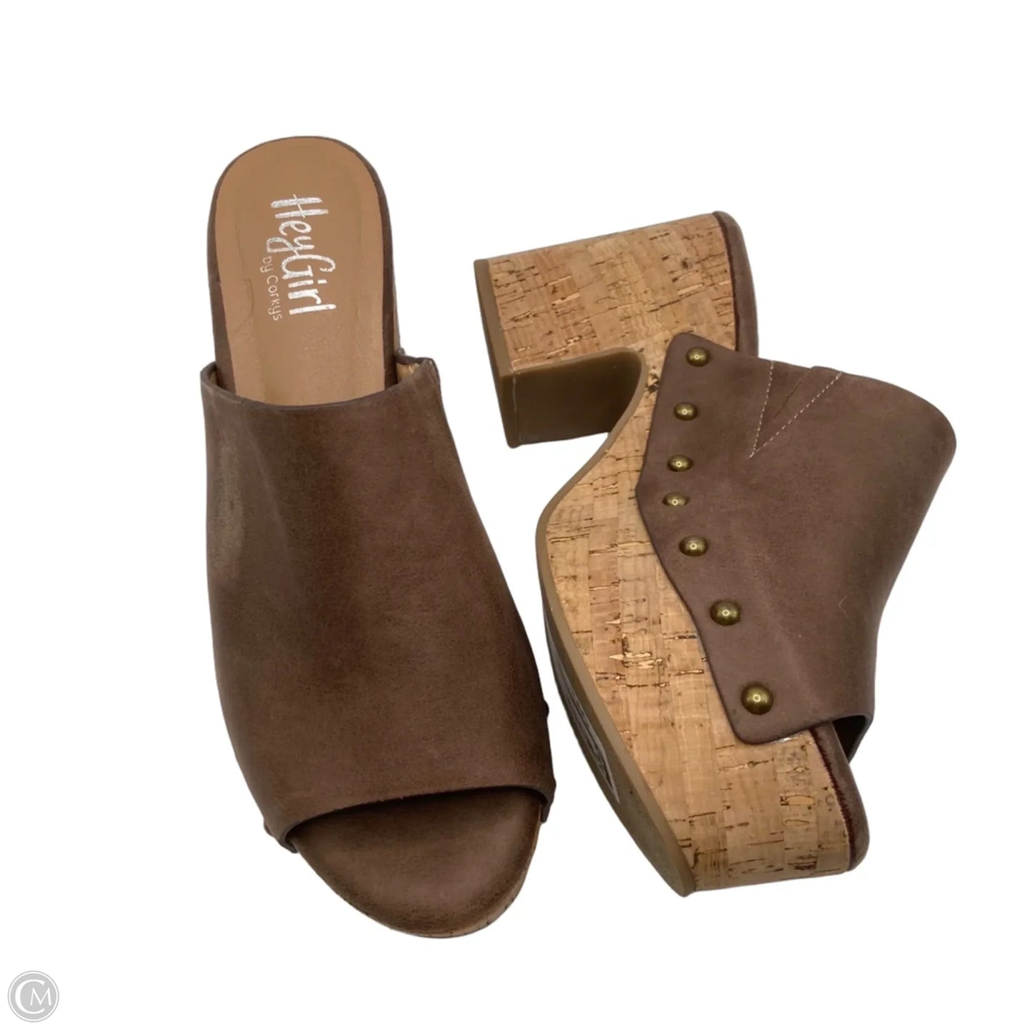 Shoes Heels Block By Corkys In Brown, Size: 8