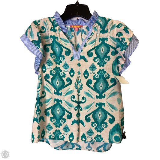 Top Short Sleeve By Thml In Multi-colored, Size: Xs