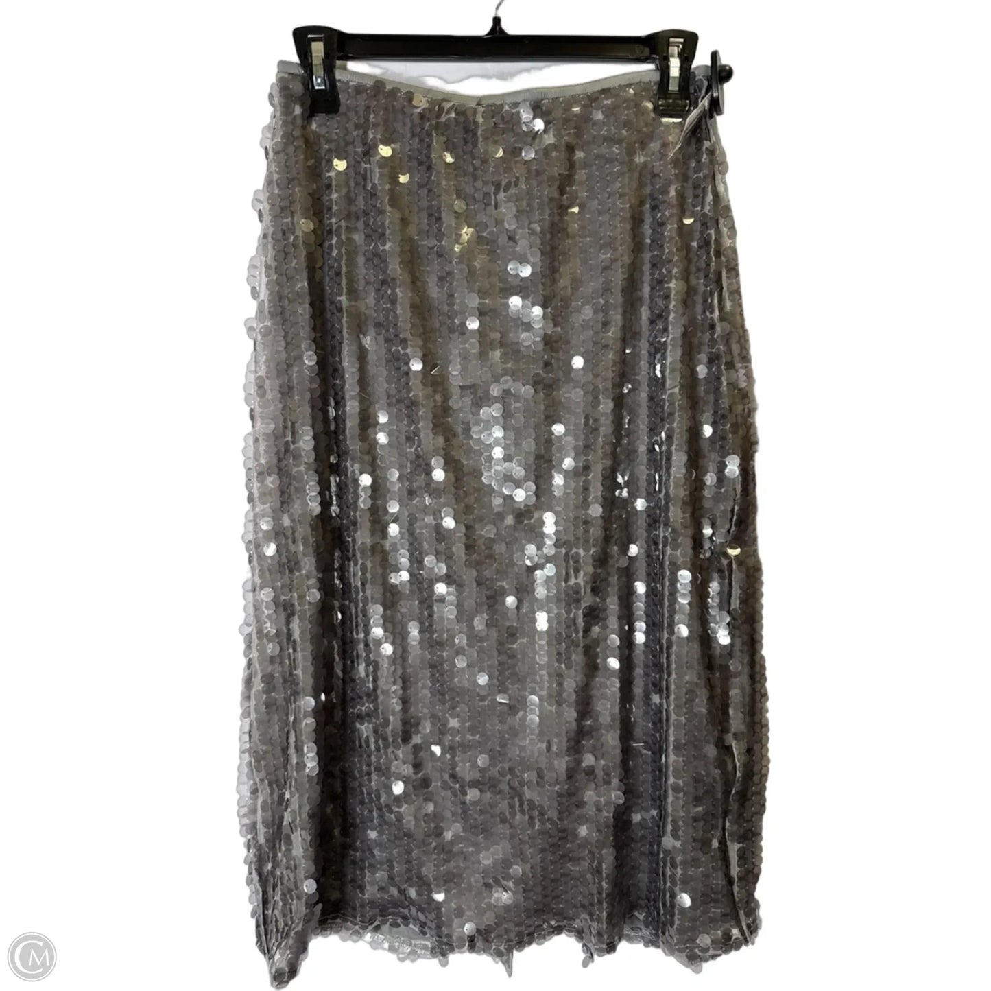 Skirt Midi By Old Navy In Silver, Size: L