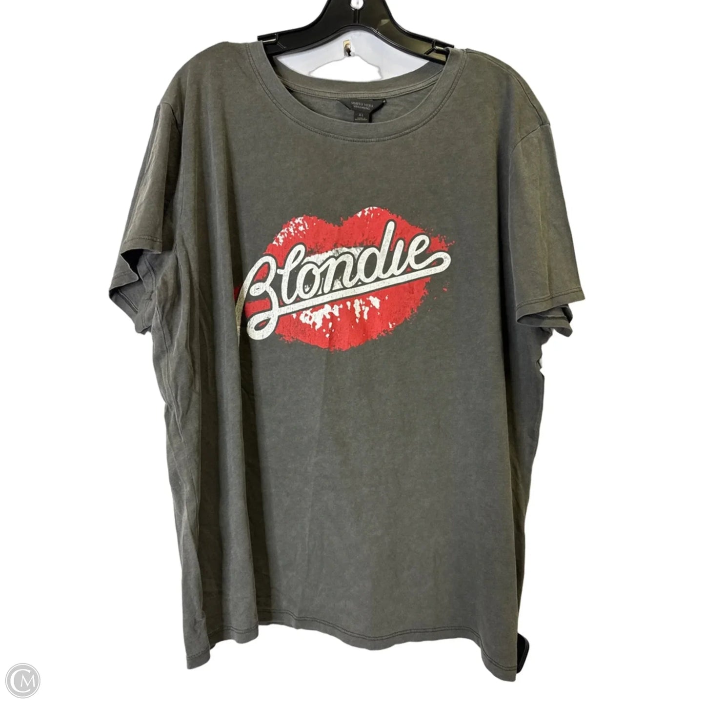 Top Short Sleeve Basic By Simply Vera In Grey, Size: Xl