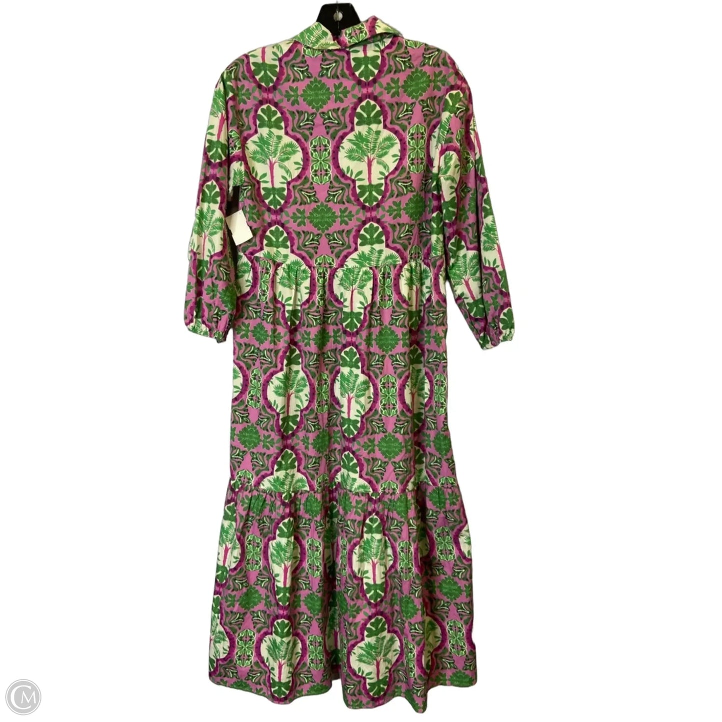 Dress Casual Midi By Maeve In Green & Pink, Size: Xxs