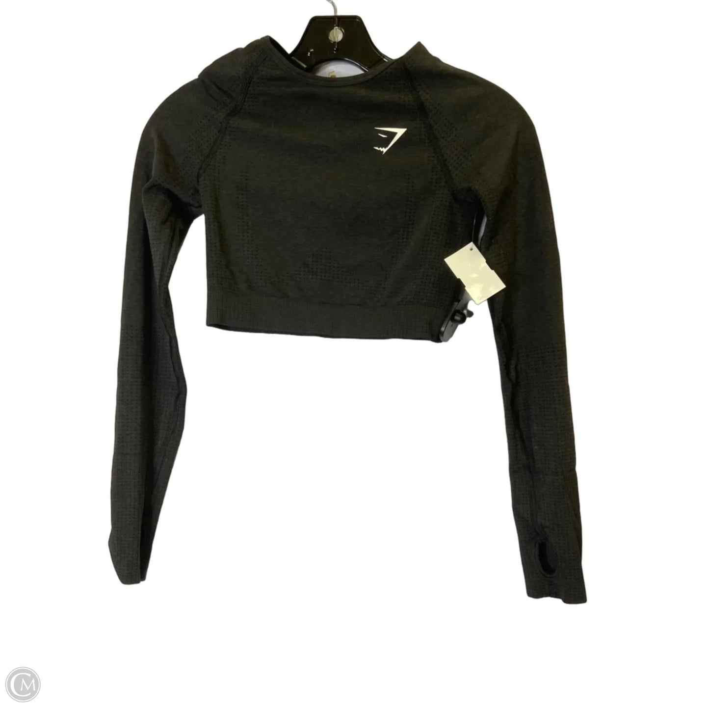 Athletic Top Long Sleeve Crewneck By Gym Shark In Grey, Size: S