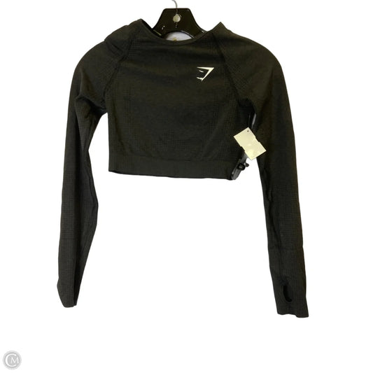 Athletic Top Long Sleeve Crewneck By Gym Shark In Grey, Size: S