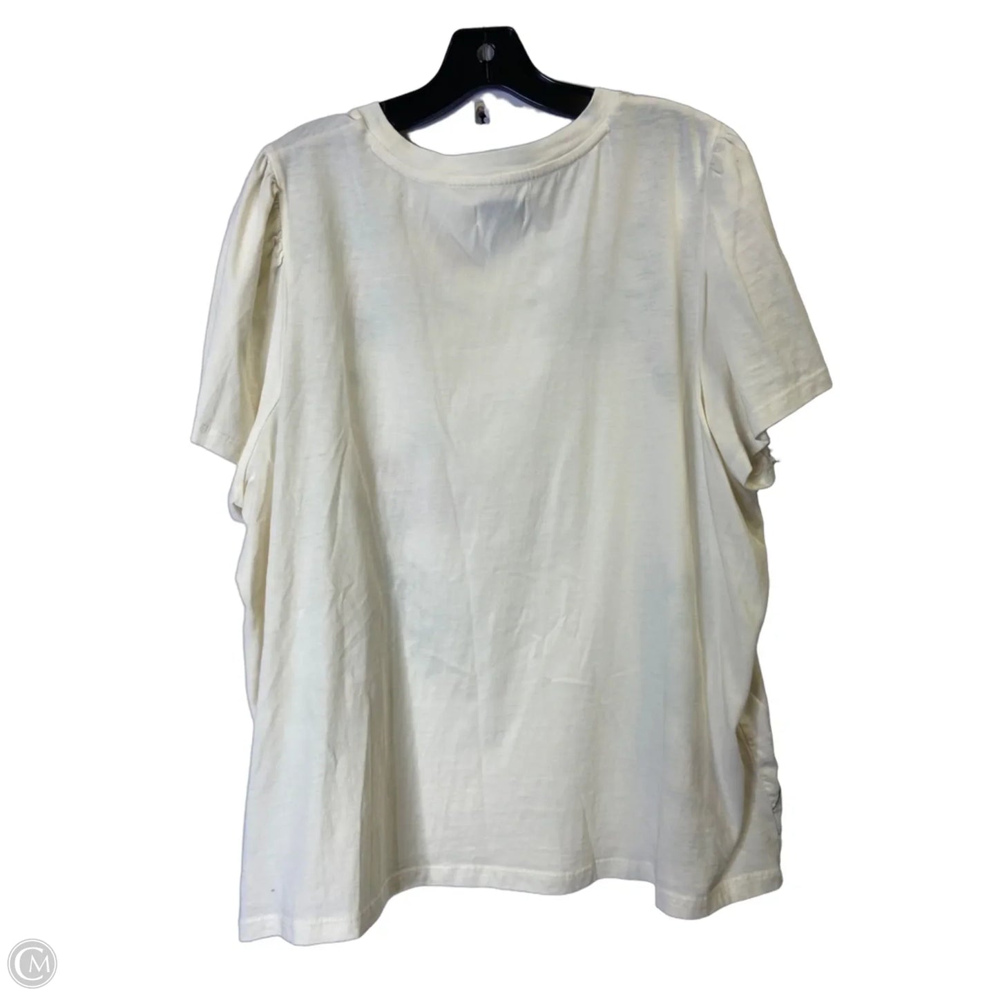 Top Short Sleeve By Wonderly In Cream, Size: Xxl