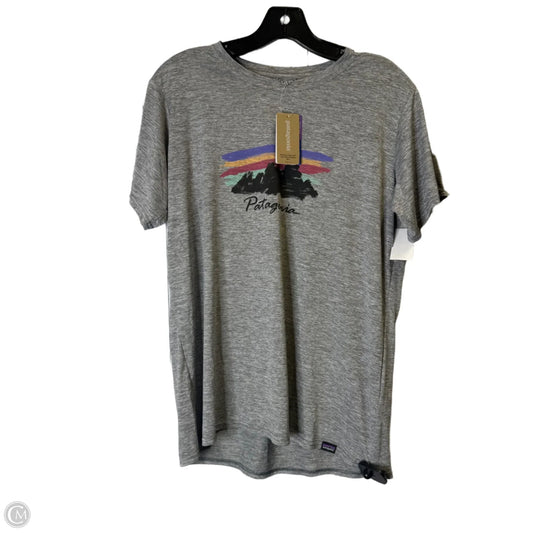 Top Short Sleeve By Patagonia In Grey, Size: L