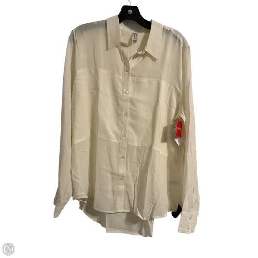 Top Long Sleeve By Spanx In Cream, Size: L
