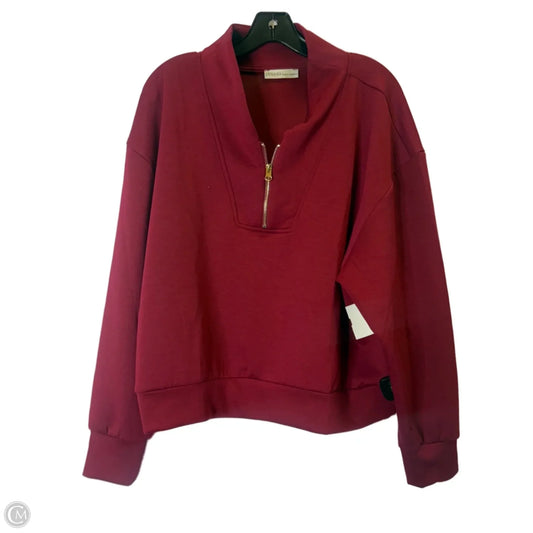 Sweatshirt Collar By Zenana In Red, Size: L
