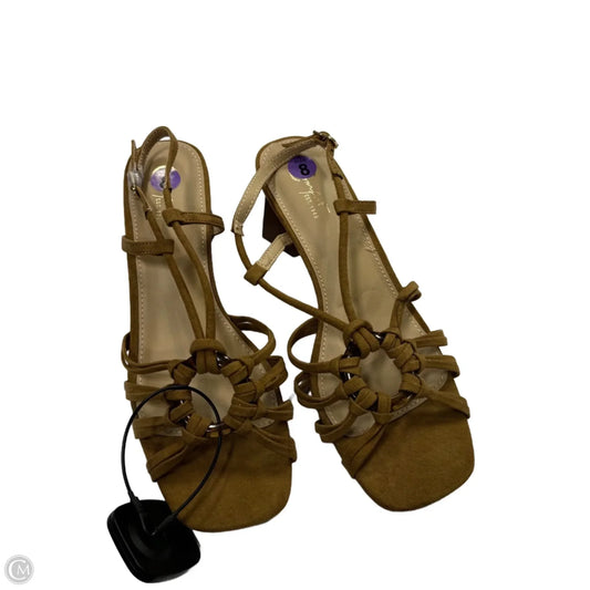 Sandals Heels Block By Cato In Brown, Size: 8
