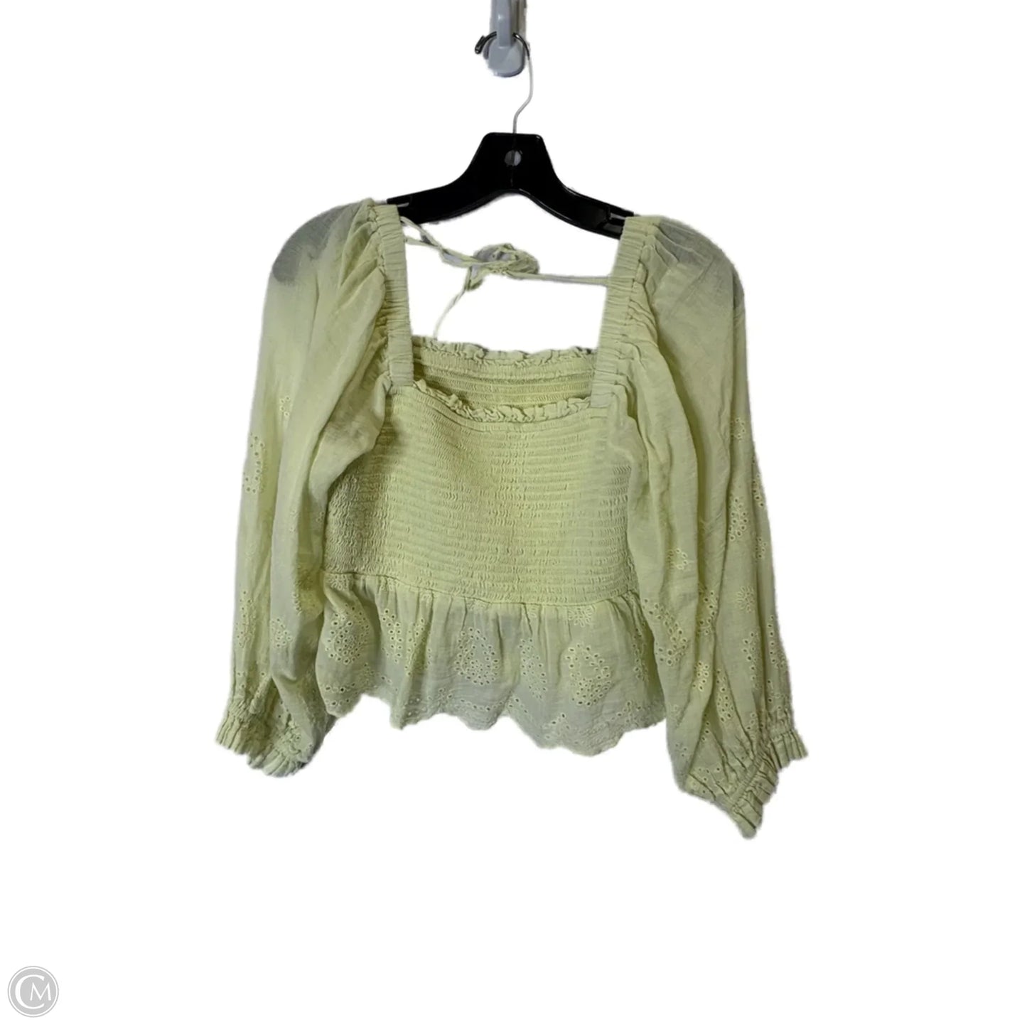 Top Long Sleeve By American Eagle In Green, Size: L