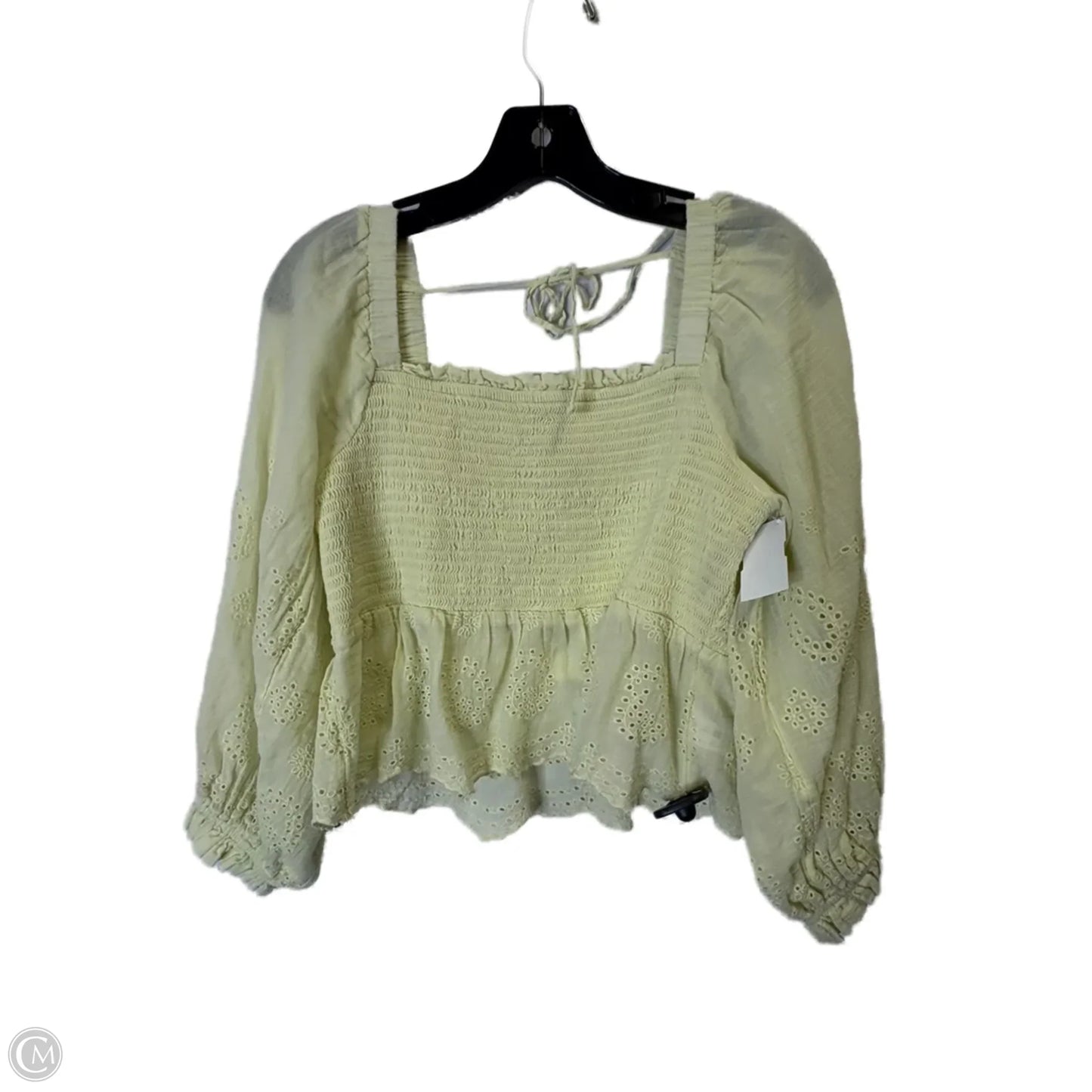 Top Long Sleeve By American Eagle In Green, Size: L