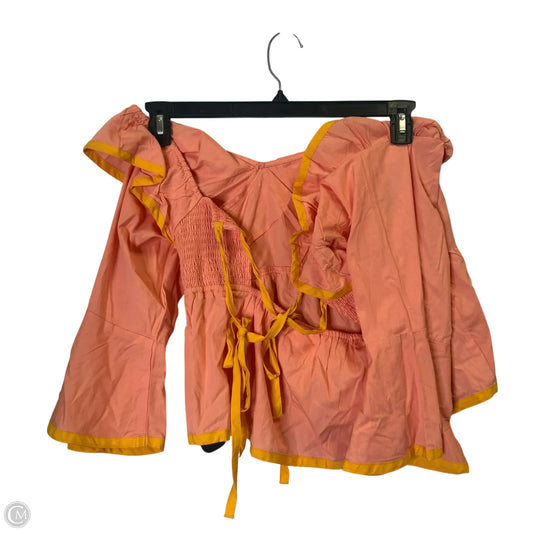 Top Long Sleeve By Maeve In Peach, Size: M