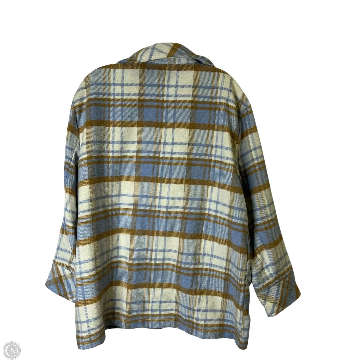 Jacket Shirt By Kensie In Blue, Size: L