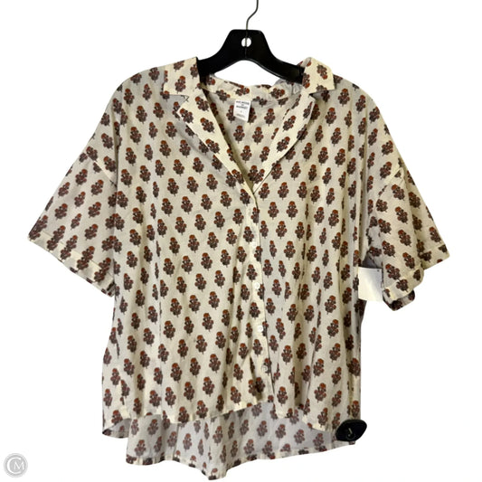 Top Short Sleeve By Melrose And Market In Floral Print, Size: M