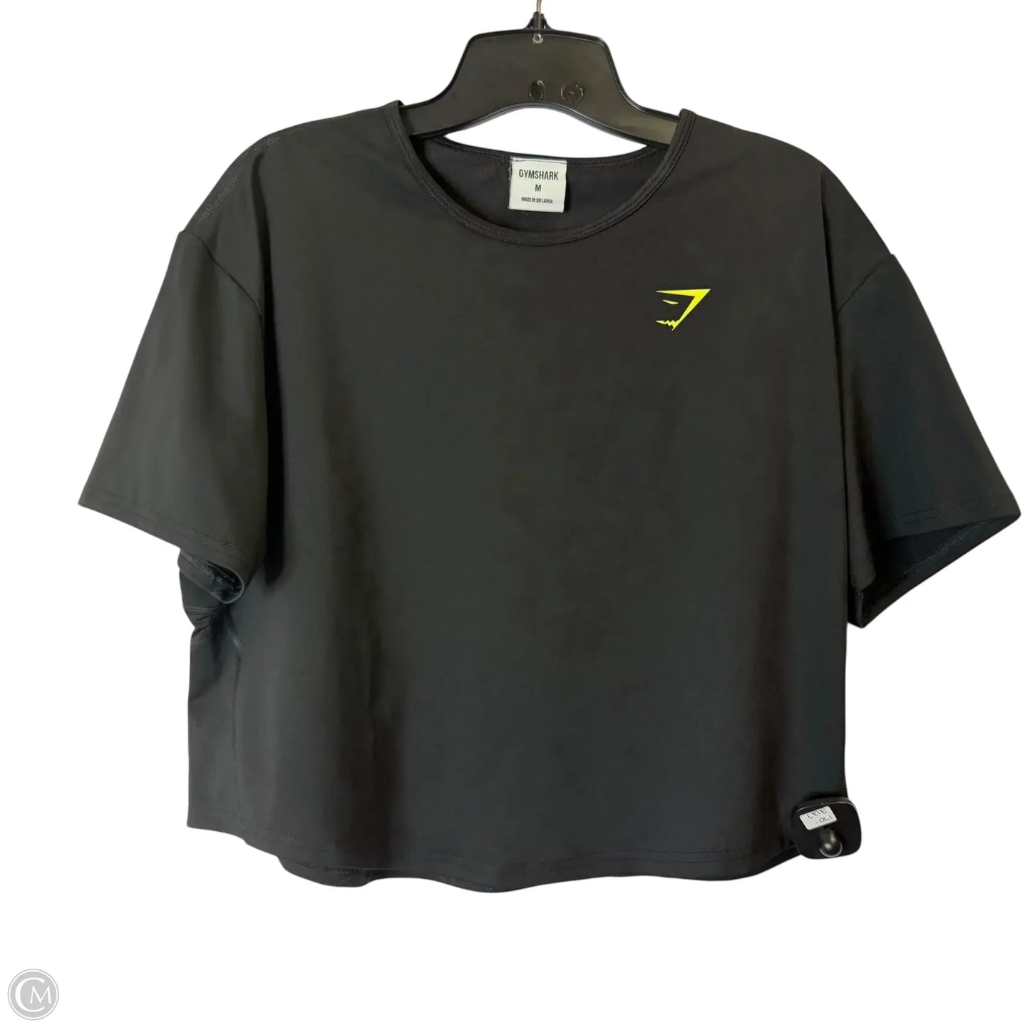Athletic Top Short Sleeve By Gym Shark In Black, Size: M