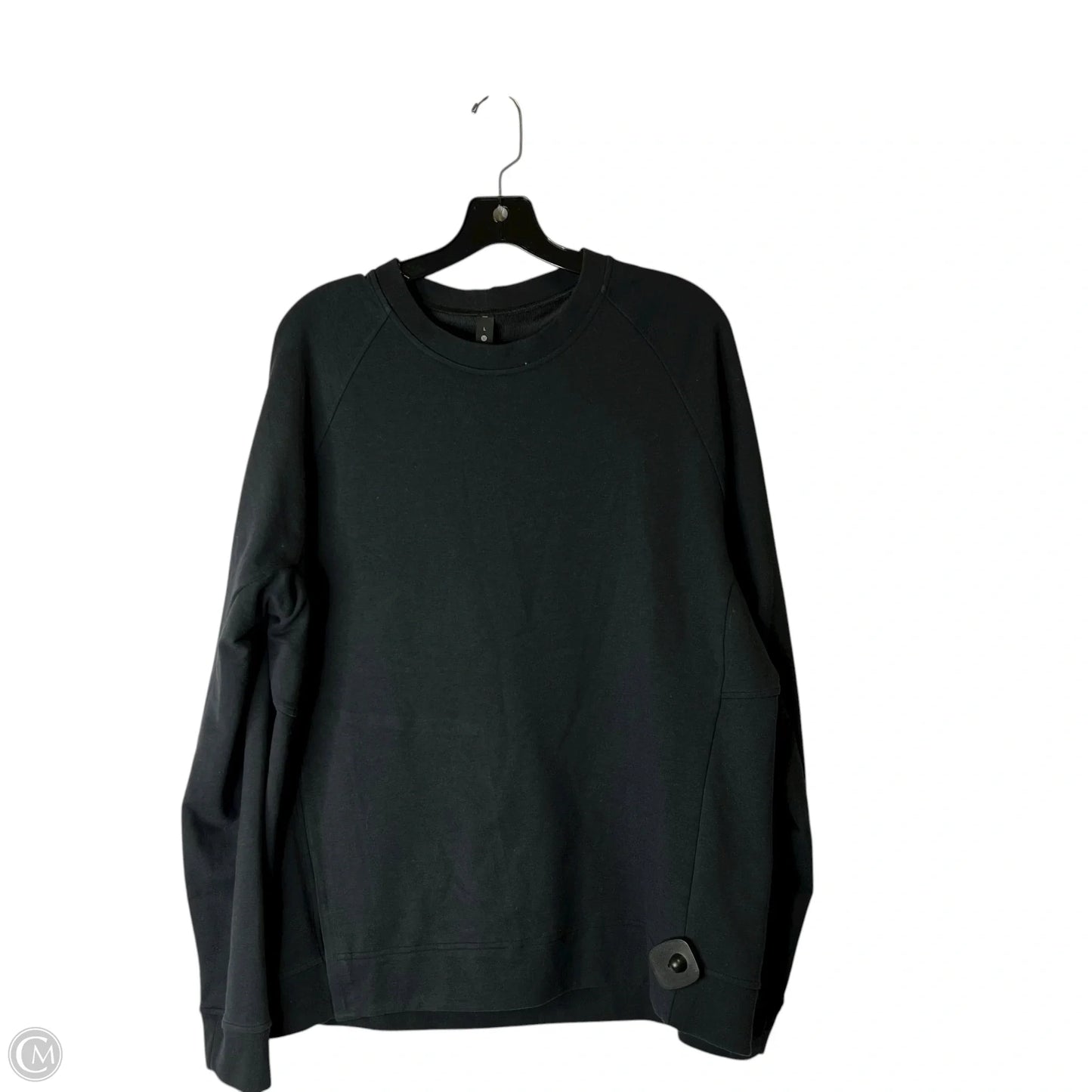 Athletic Sweatshirt Crewneck By Lululemon In Black, Size: L
