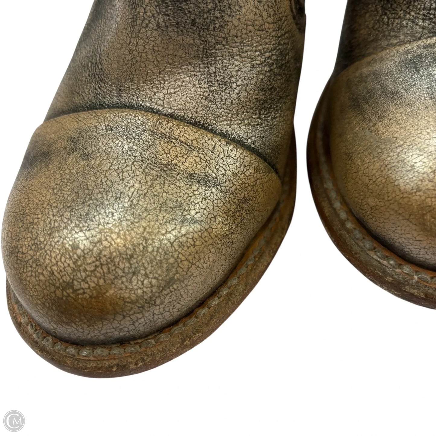 Boots Ankle Heels By Freebird In Grey, Size: 8