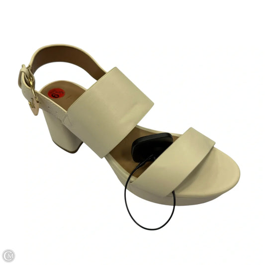 Sandals Heels Block By Aerosoles In Cream, Size: 6.5