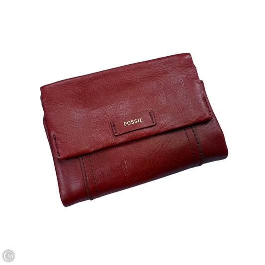 Wallet Leather By Fossil, Size: Small