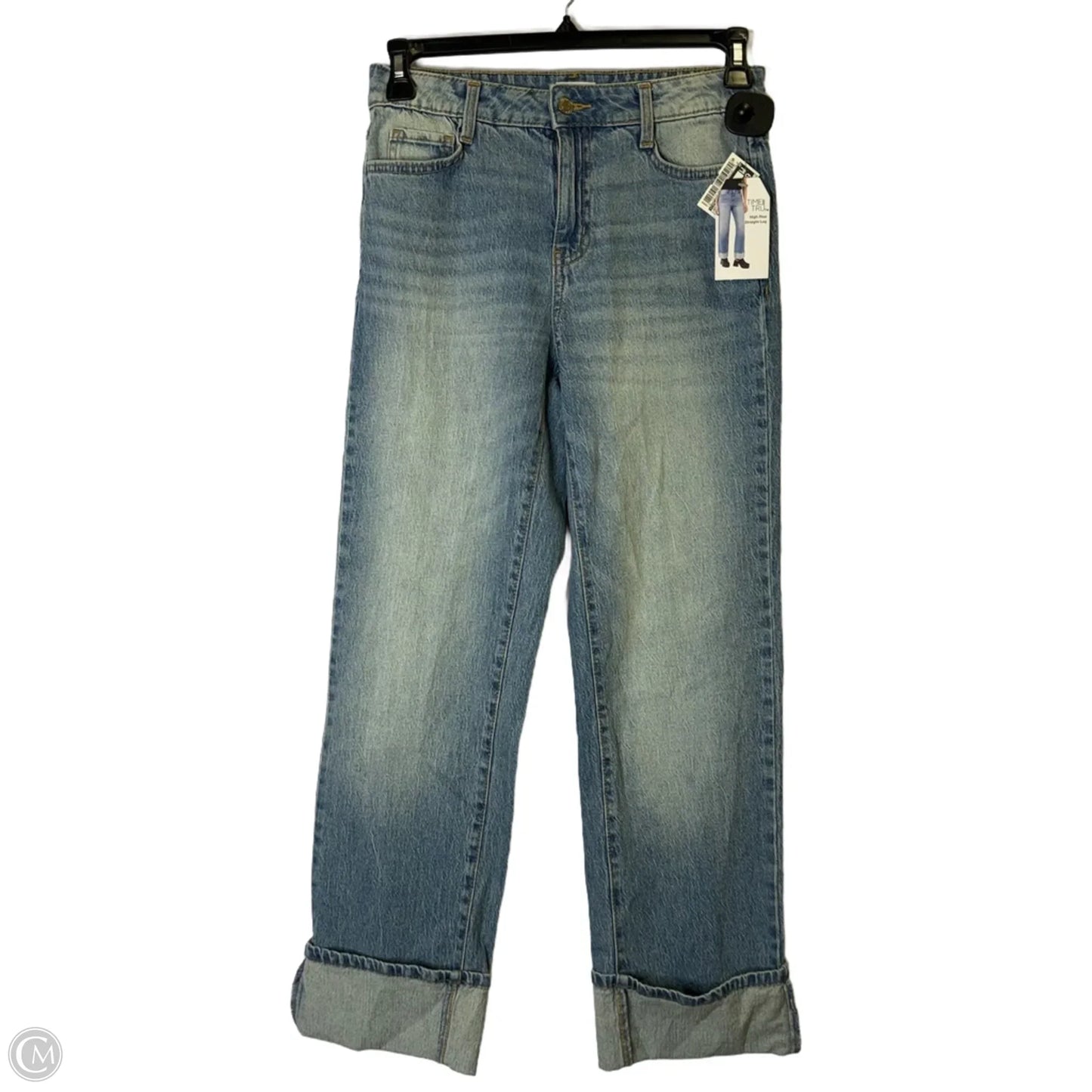 Jeans Straight By Time And Tru In Blue Denim, Size: 4