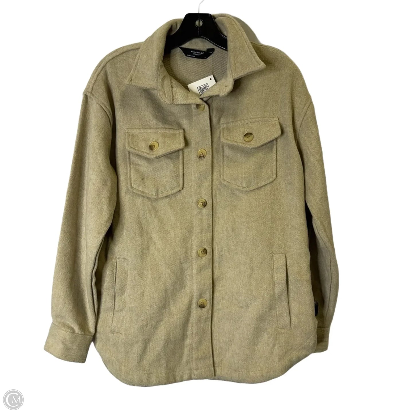 Jacket Shirt By Members Mark In Cream, Size: Xs