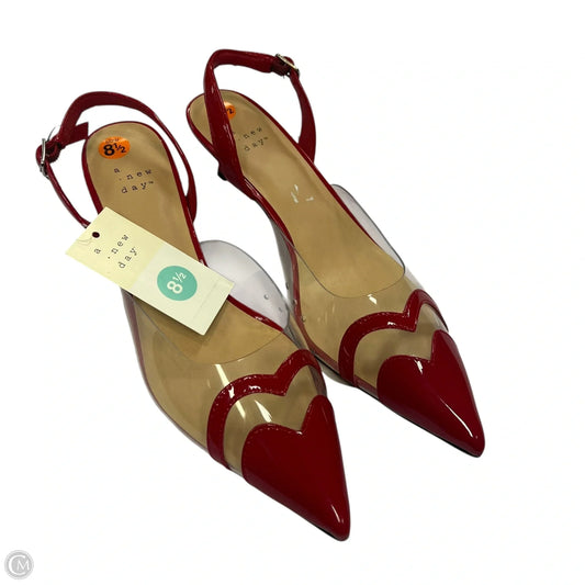 Shoes Heels Kitten By A New Day In Red, Size: 8.5