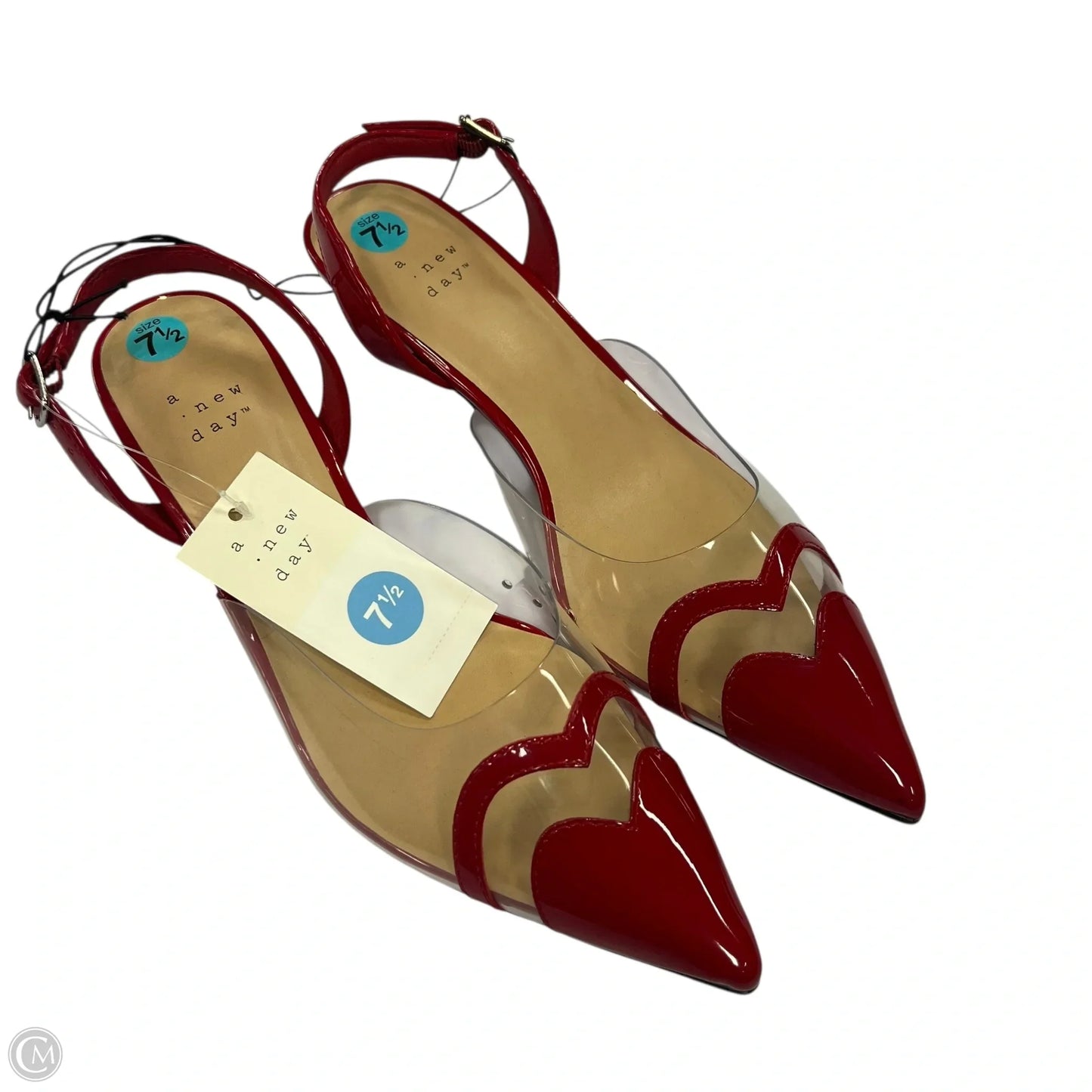 Shoes Heels Kitten By A New Day In Red, Size: 7.5