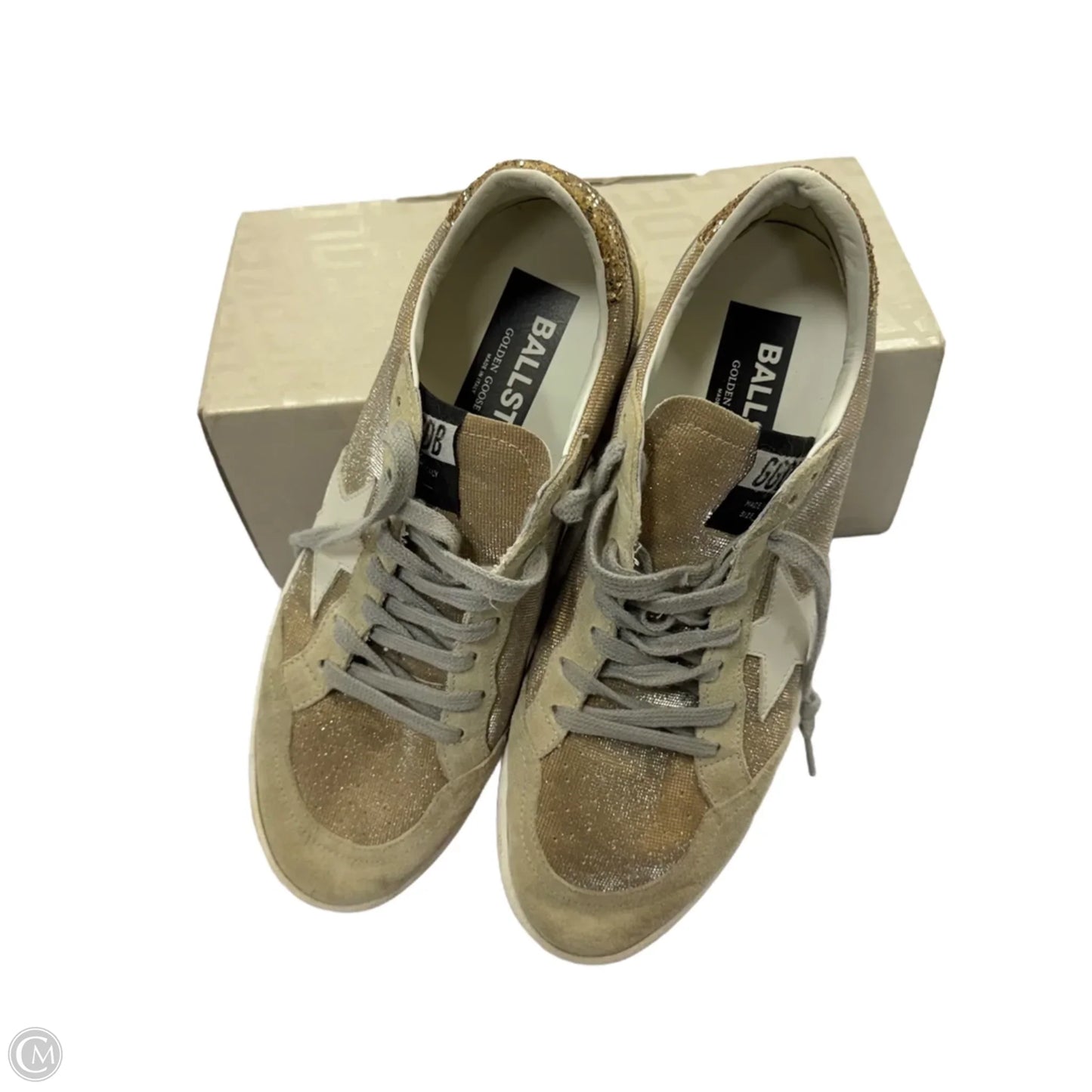 Shoes Luxury Designer By Golden Goose In Cream, Size: 10