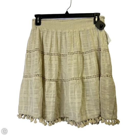 Skirt Mini & Short By New Directions In Cream, Size: M