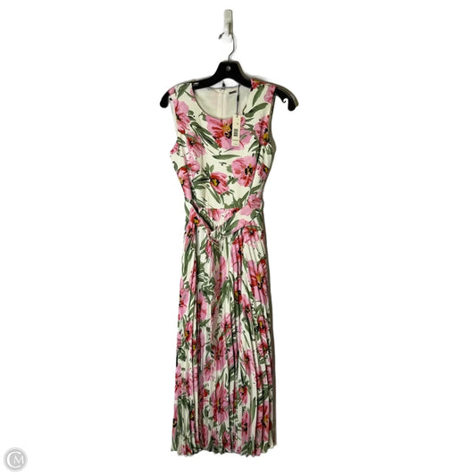 Dress Casual Midi By T Tahari In Floral Print, Size: 2