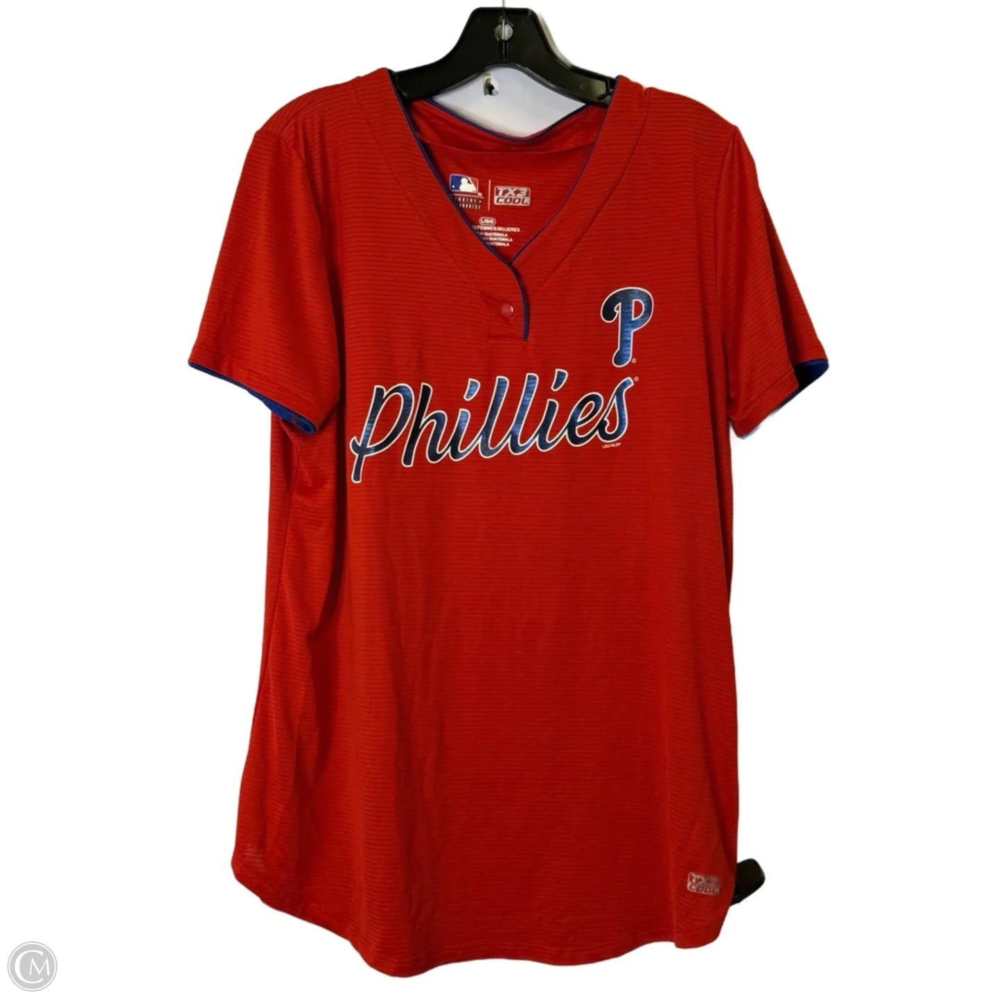 Top Short Sleeve By Genuine Merchandise In Red, Size: L