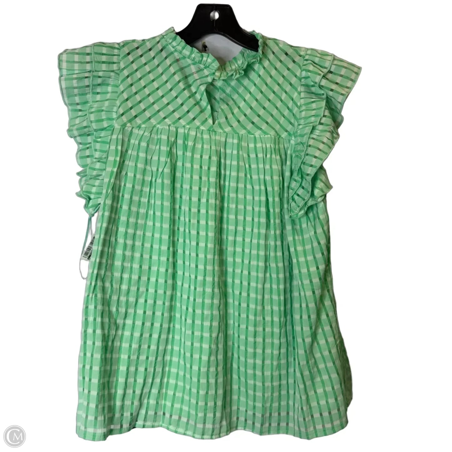 Blouse Short Sleeve By Clothes Mentor In Green, Size: S