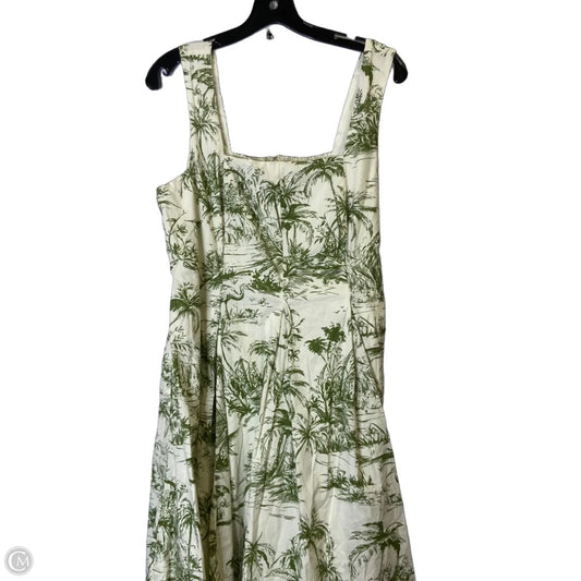Dress Casual Midi By Lands End In Green, Size: 16