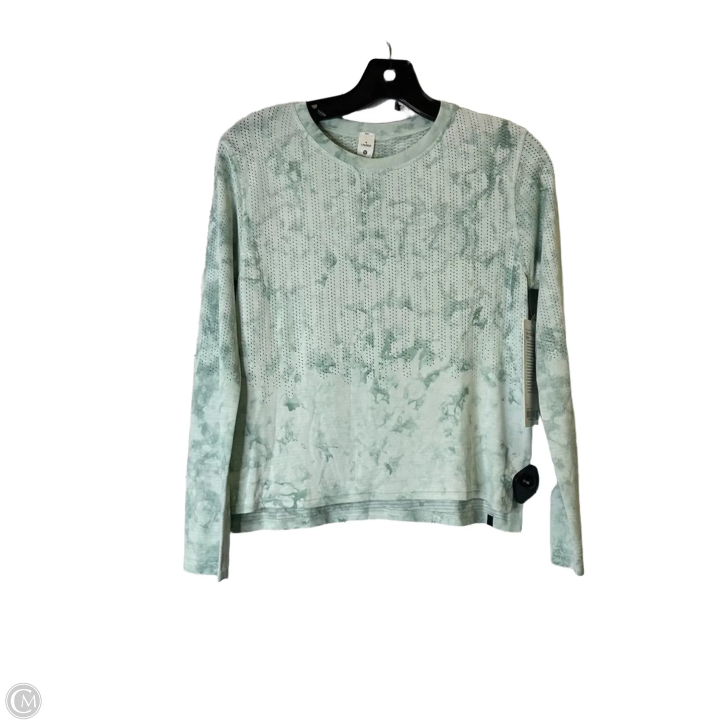 Athletic Top Long Sleeve Collar By Lululemon In Green, Size: 4