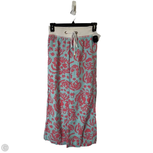 Pants Wide Leg By Lilly Pulitzer In Blue & Pink, Size: S