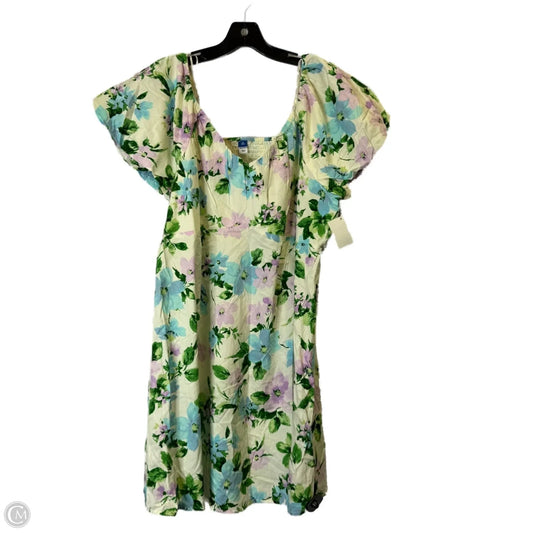 Dress Casual Short By Old Navy In Floral Print, Size: Xl