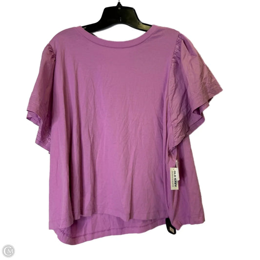 Top Short Sleeve By Old Navy In Purple, Size: 3x