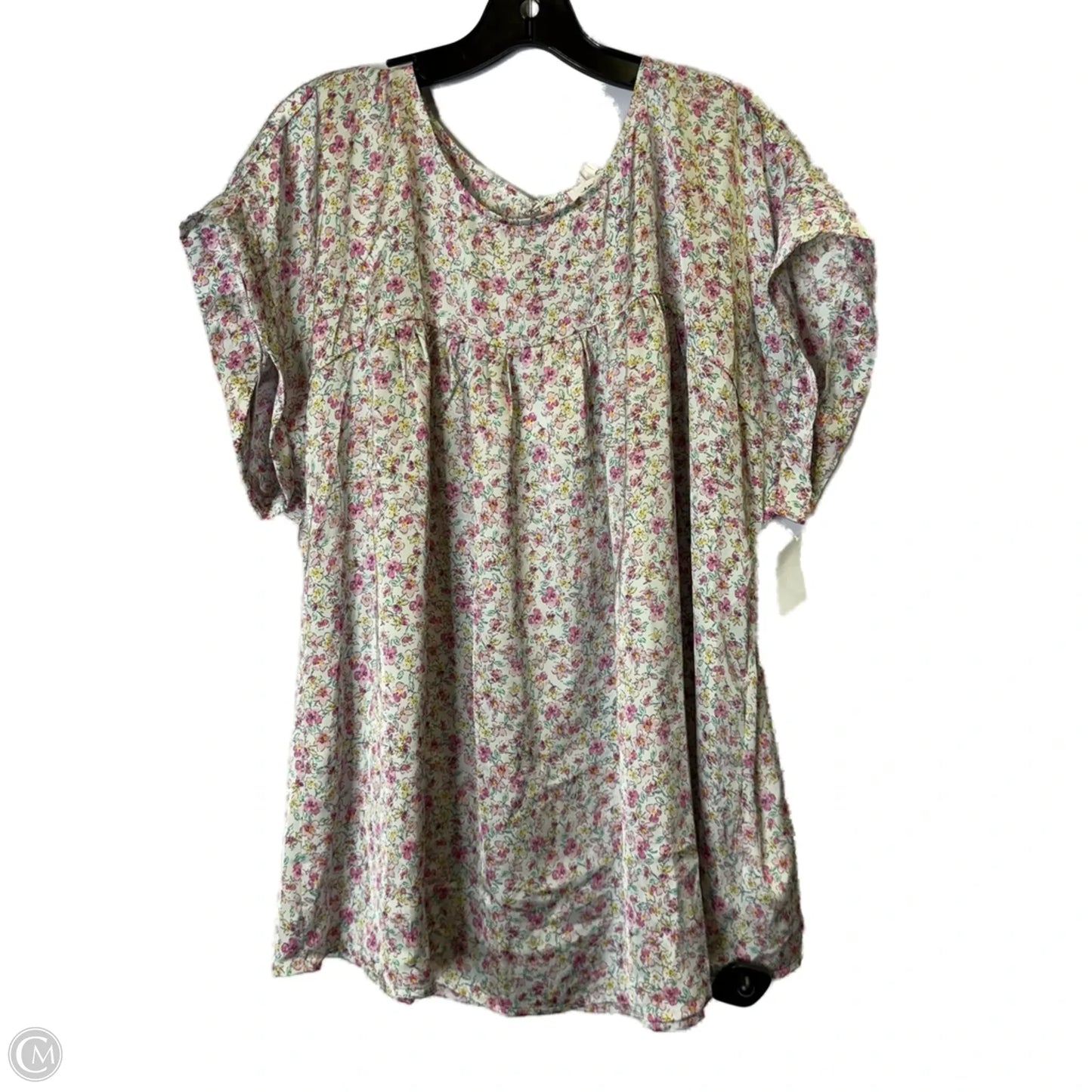 Top Short Sleeve By Clothes Mentor In Floral Print, Size: 2x